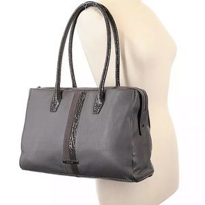 COLE HAAN large gray leather hobo - like new